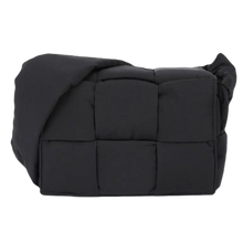 Bottega Veneta Tech Small Cassette Black Padded Side Bag