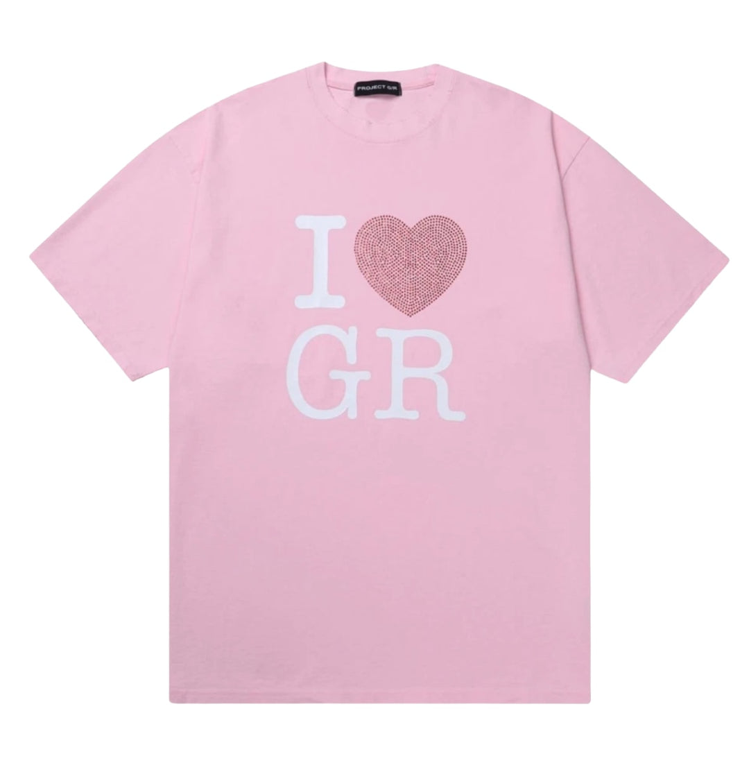 Project G/R 'I LOVE GR' Pink Tee