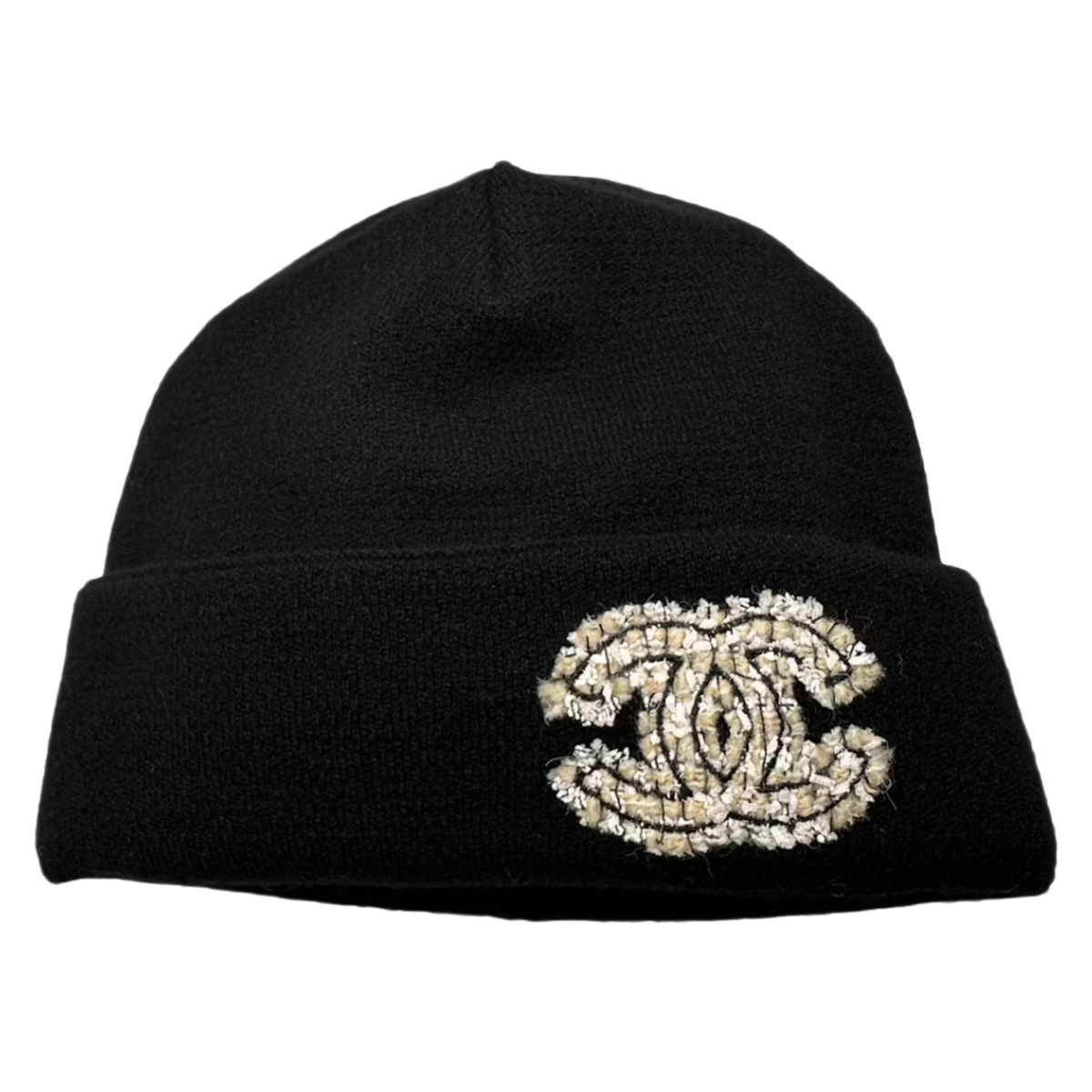 Chanel 'Black/White/Beige' 2022 CC Beanie