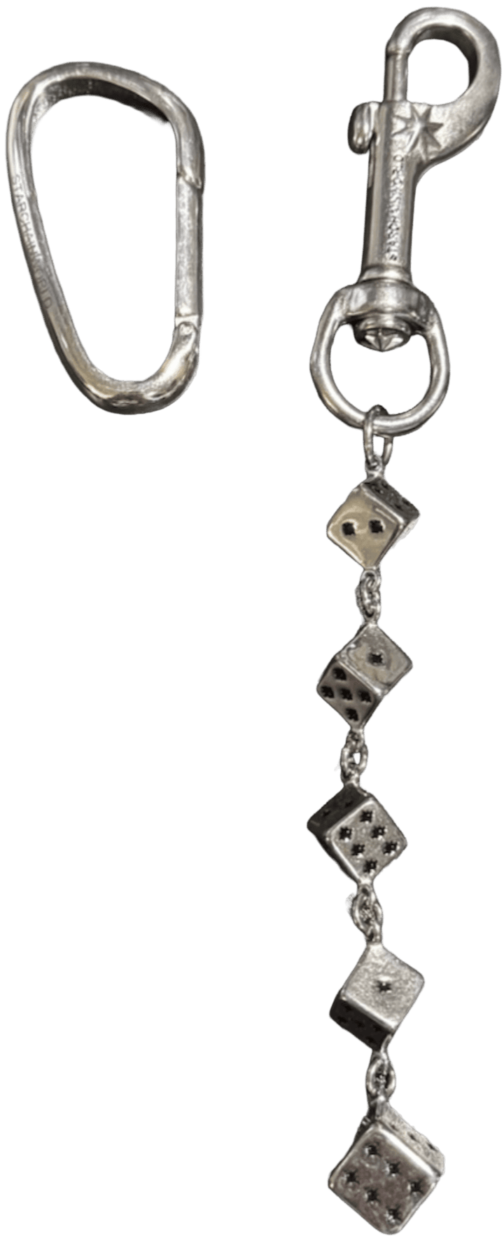 Starchain World 'Silver' Plain Dice Keychain