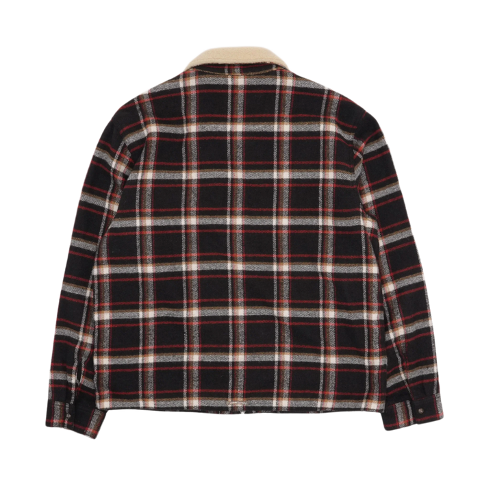 Chrome Hearts 'Black' Shearling Zip Up Flannel Jacket