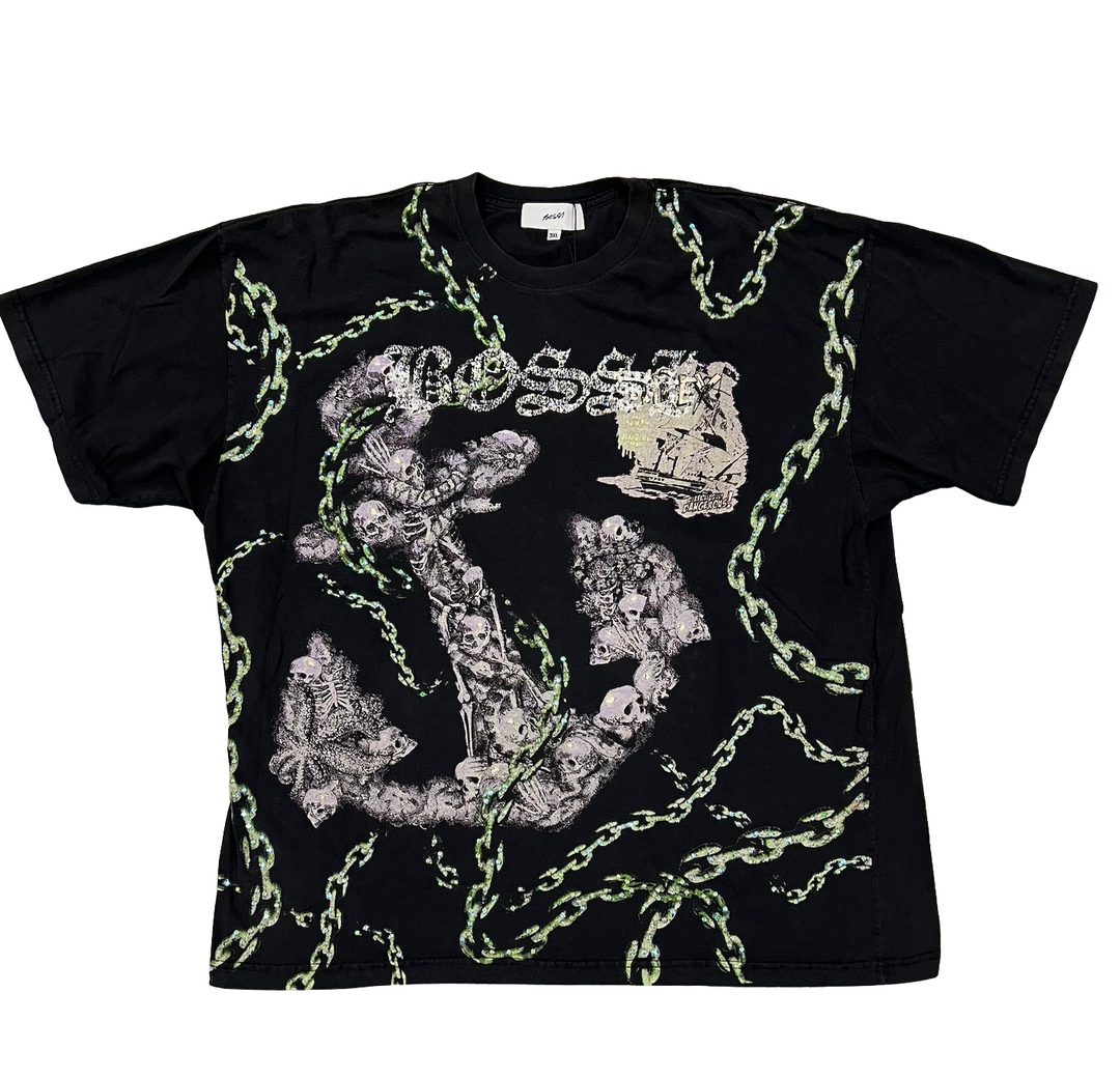 Bossi 'Skull Anchor' VIntage Rhinestone Tee