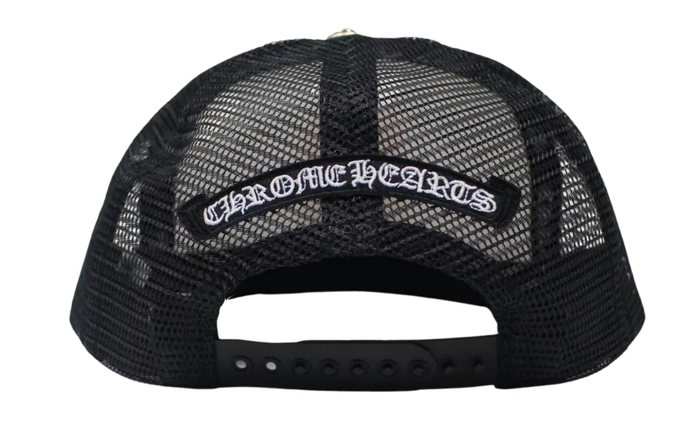 Chrome Hearts 'Eyechart' Black/Red Trucker Hat