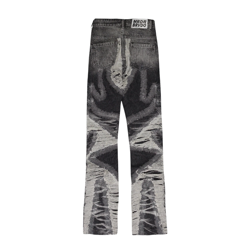 Who Decides War 'Black Path' Wide Leg Jeans