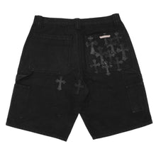 Chrome Hearts '12 Patch' Black Denim Shorts