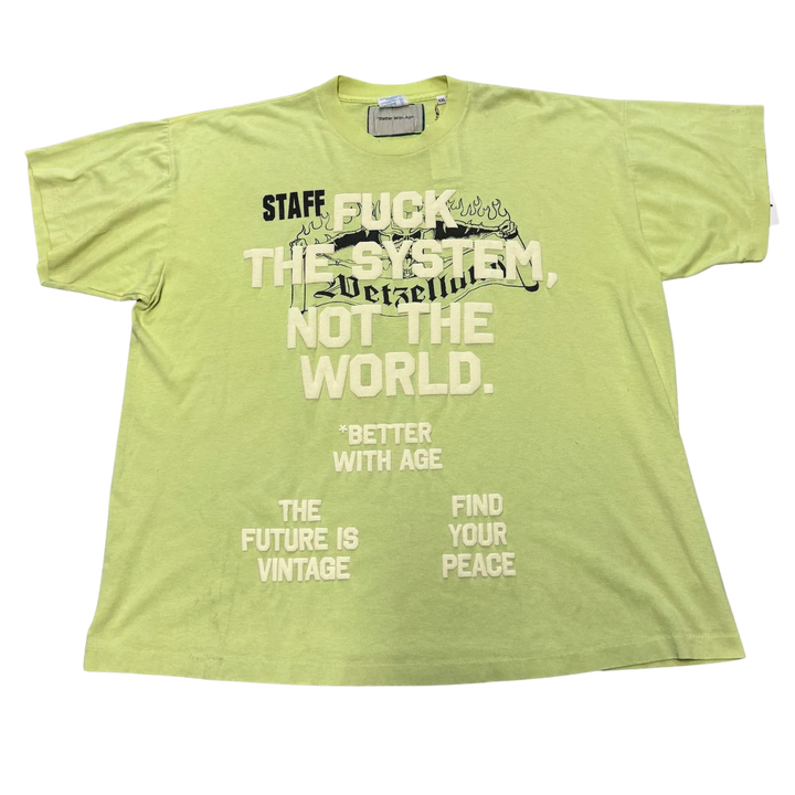 *Better With Age 'System' Pale Green Tee