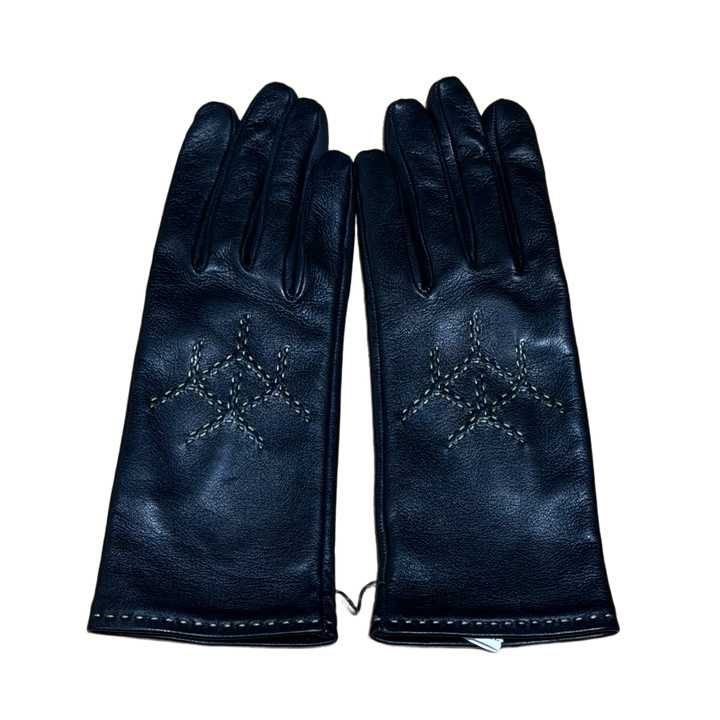 Goyard 'Black' Leather Driving Gloves