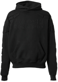 Satoshi Nakamoto 'Black' Padded Moto Hoodie