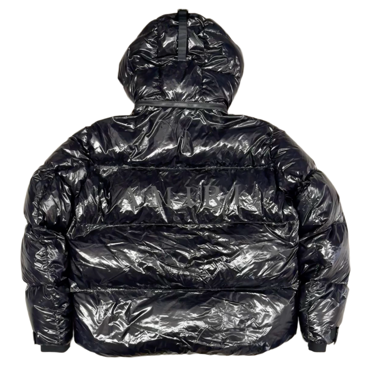 AMIRI 'Hooded Gloss Coated Nylon Down Black' Puffer Jacket