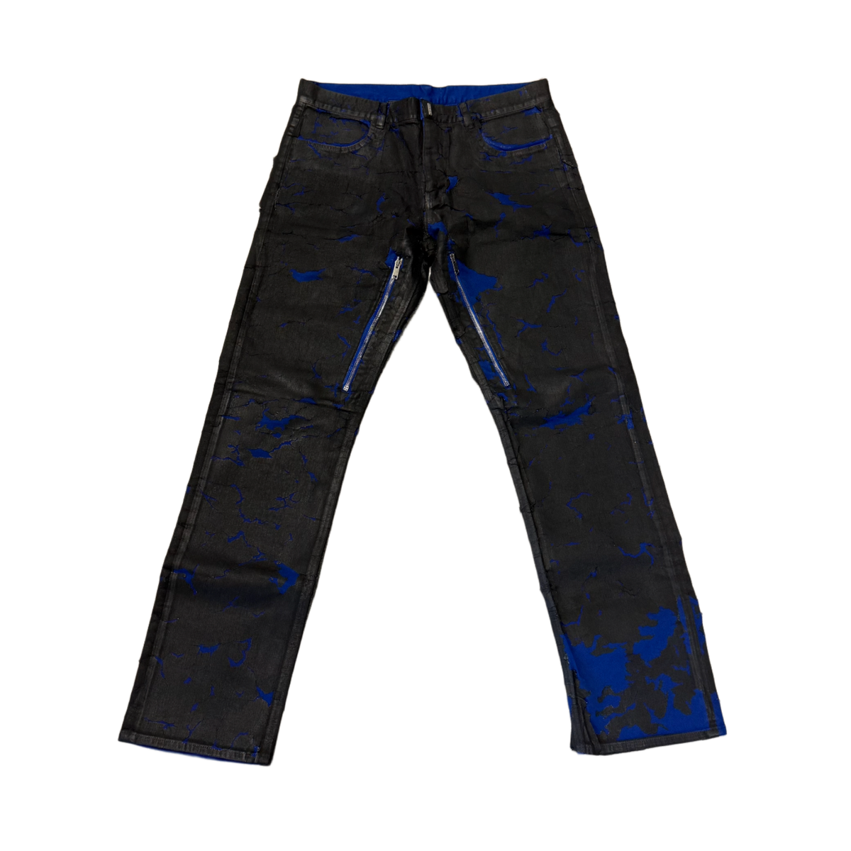 Givenchy 'Black Wax' Blue Destroyed Jeans
