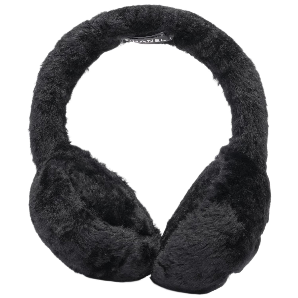Chanel 'Black/Ecru' Cashmere CC Earmuffs