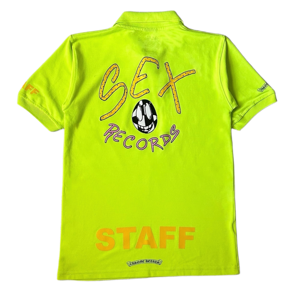 Chrome Hearts Matty Boy 'Highlighter Green' Sex Records Staff Polo