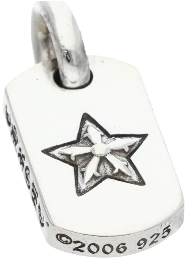 Chrome Hearts '5 Point Star' Mini Dog Tag Pendant