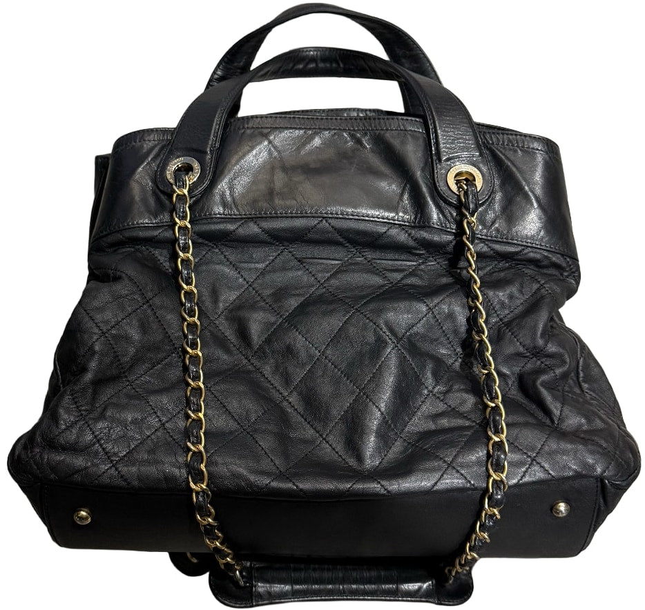 Chanel In The Mix 'Black' Quilted Shopping Tote