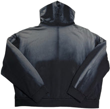 Bossi 'Silver Heavy Metal' Washed Black Rhinestone Zip-Up