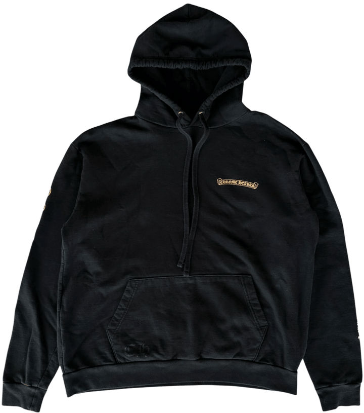 Chrome Hearts 'Yellow Plus Cross' Black Hoodie