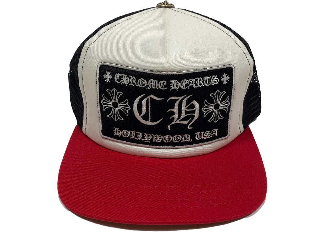 Chrome Hearts CH Hollywood Trucker Hat Red/Black/White
