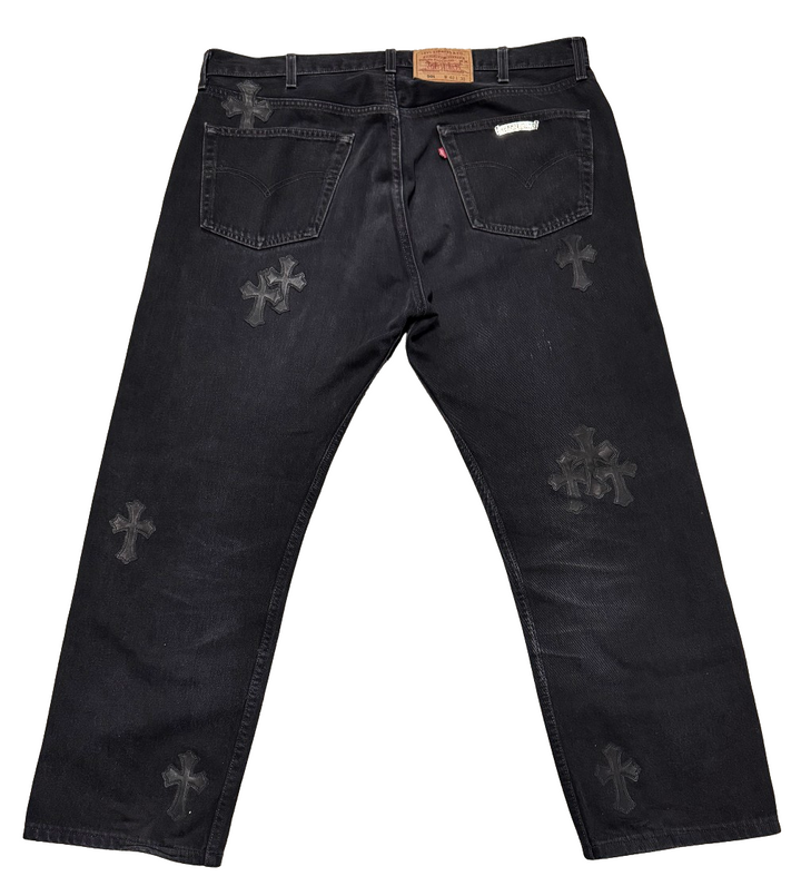 Chrome Hearts 'Black 20 Patch' Black Jeans