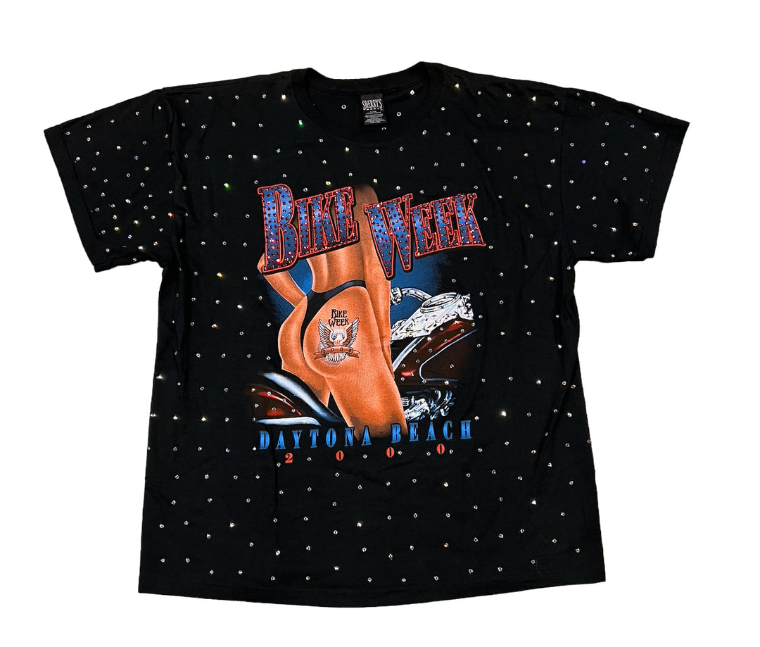 Bike Week 'Daytona Beach' Rhinestone Vintage Tee