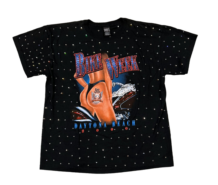 Bike Week 'Daytona Beach' Rhinestone Vintage Tee