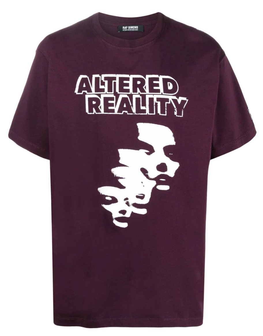 Raf Simons 'Burgundy' Printed T-Shirt