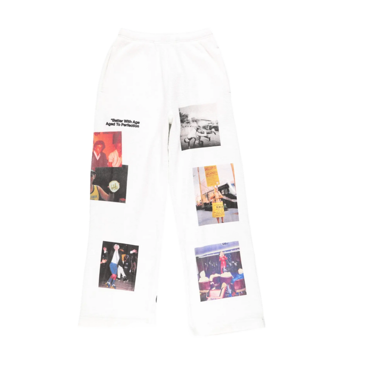 Better With Age 'White' Ricky Waffle Sweatpants