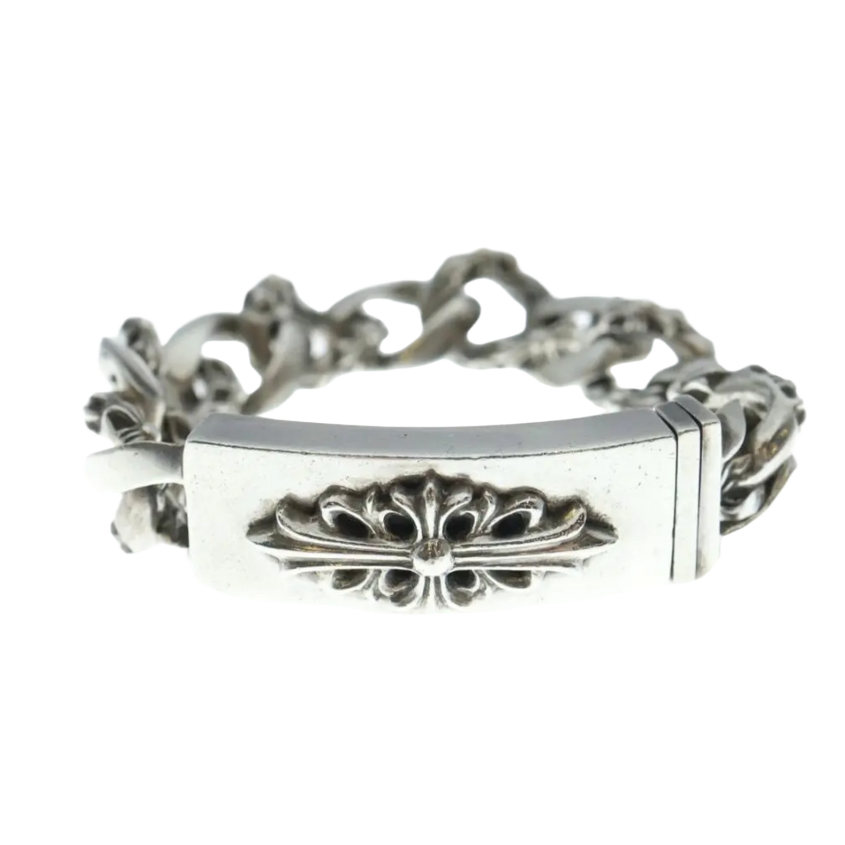 Chrome Hearts 'Floral ID' 13 Link Fancy Chain Bracelet