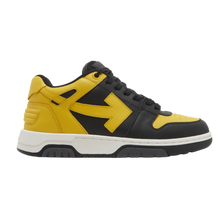 Off-White 'Out of Office' Black Lemon Yellow Leather Low-Top Sneakers