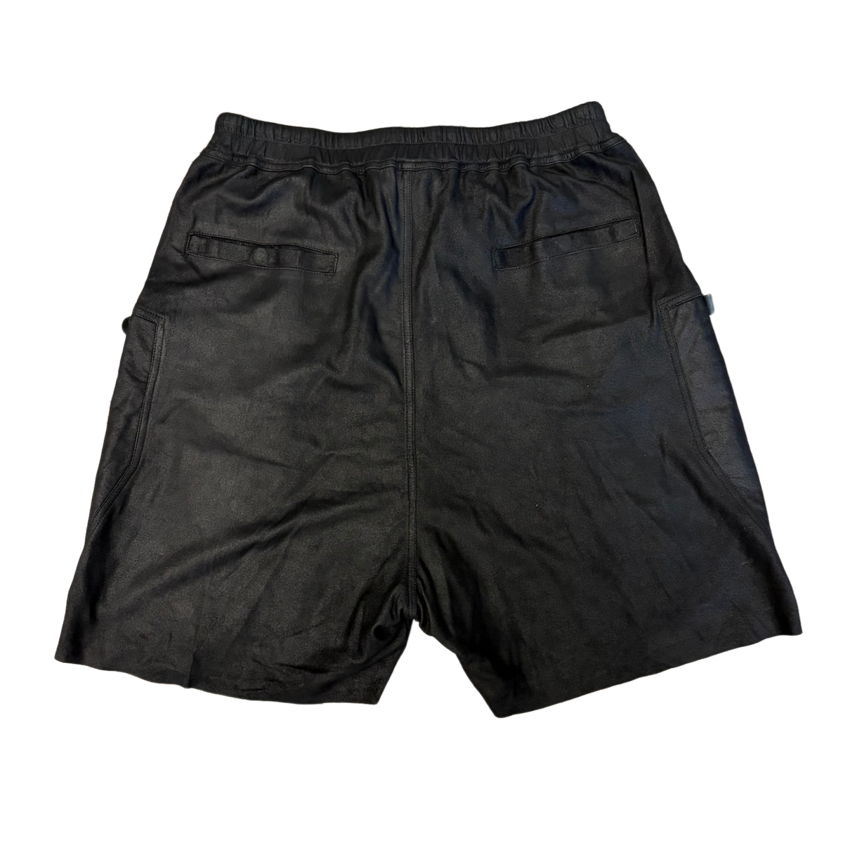 Rick Owens 'Black' Composite Leather Bauhaus Shorts