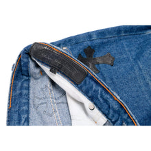Chrome Hearts 'Blue' 14 Patch Orange Tab Levis 517 Jeans