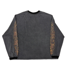 Greedy Unit 'Skull Flames' Black Ringer Longsleeve