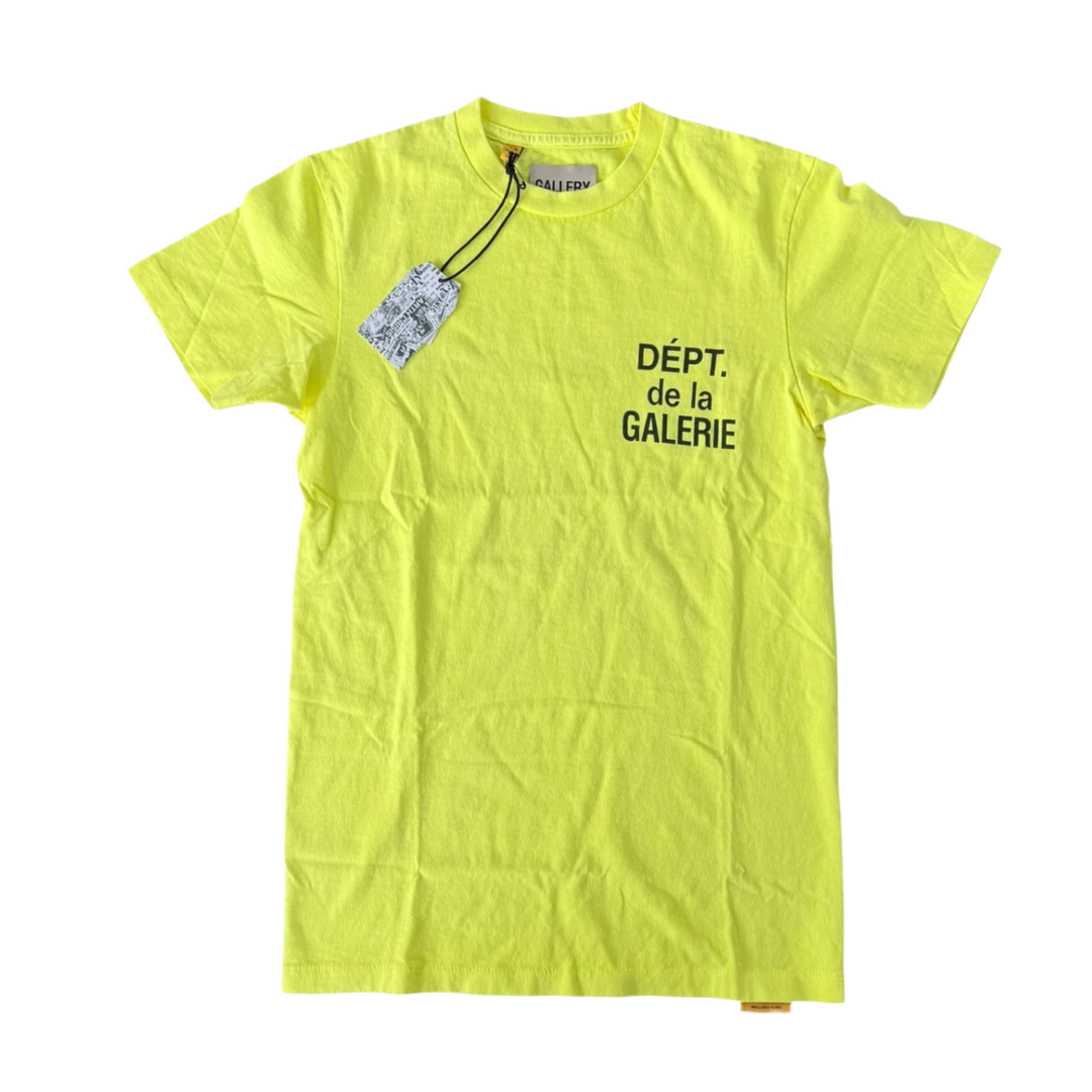 Gallery Dept 'Fluorescent Yellow' French Logo Tee