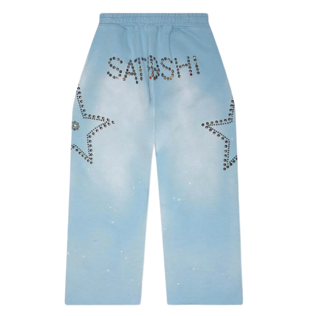 Satoshi Nakamoto 'Blue' Star Studded Sweatpants