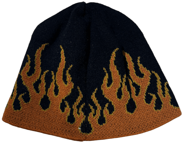 Harley Davidson Flaming Orange/Black Beanie
