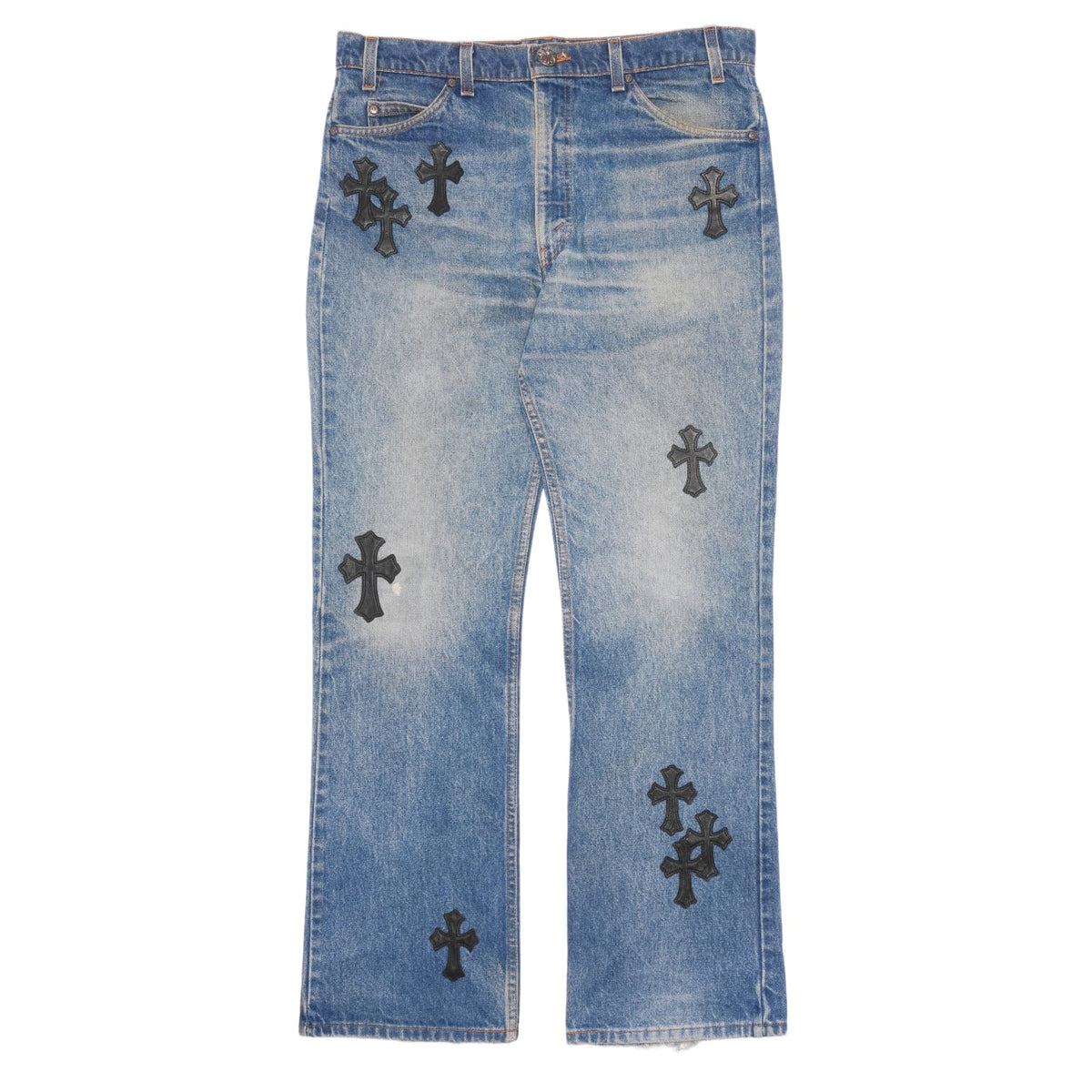 Chrome Hearts 'Blue' 20 Patch Levi Orange Tab Jeans
