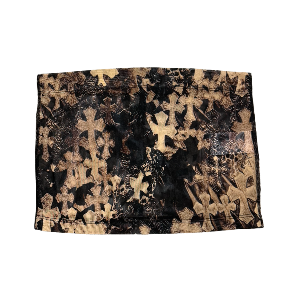 Chrome Hearts 'Cross Print' Womens Mesh Skirt