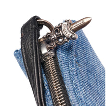 Chrome Hearts 'Blue' Denim Cemetery Cross Patch Purse