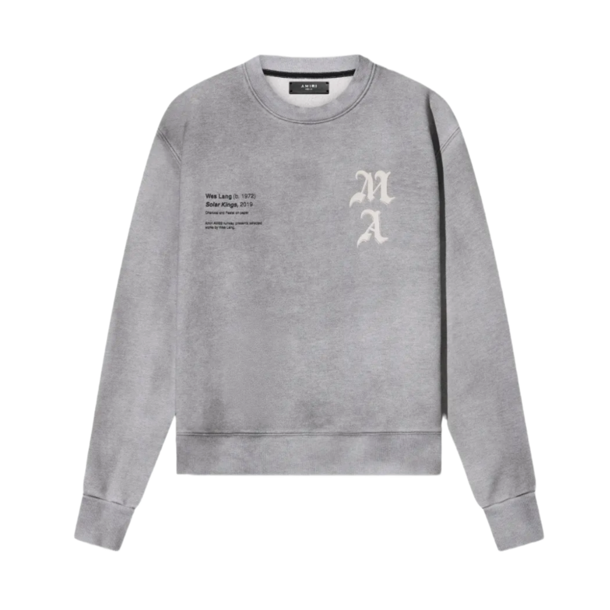 Amiri x Wes Lang Solar Kings 'Grey' Crewneck