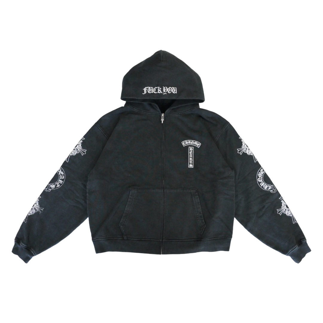 Chrome Hearts 'Black' Soap & Water Zip Up Hoodie