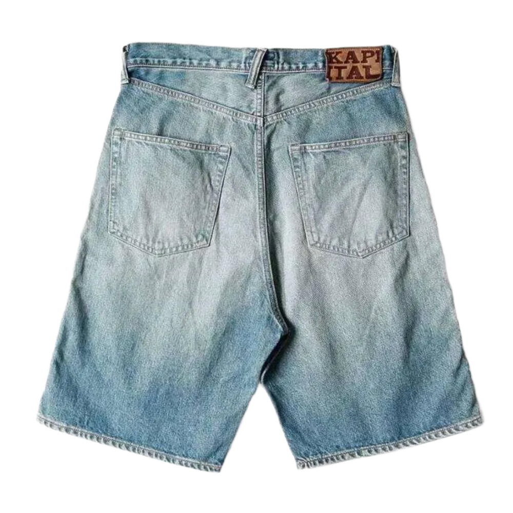 Kapital 'Embellished' Blue Denim Shorts