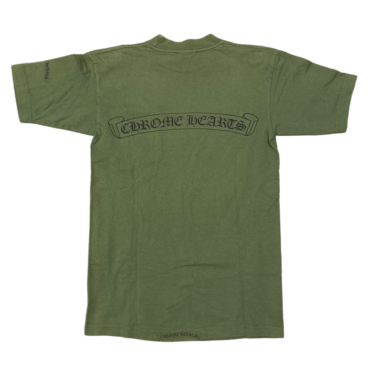 Chrome Hearts 'Green' Vintage Vertical Scroll Pocket Tee