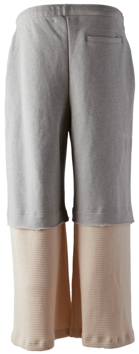 Satoshi Nakamoto 'Double Layer Studded' Cream Sweats