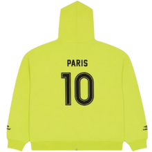 Balenciaga 'Neon Green' Soccer Logo Printed Zip Up Hoodie