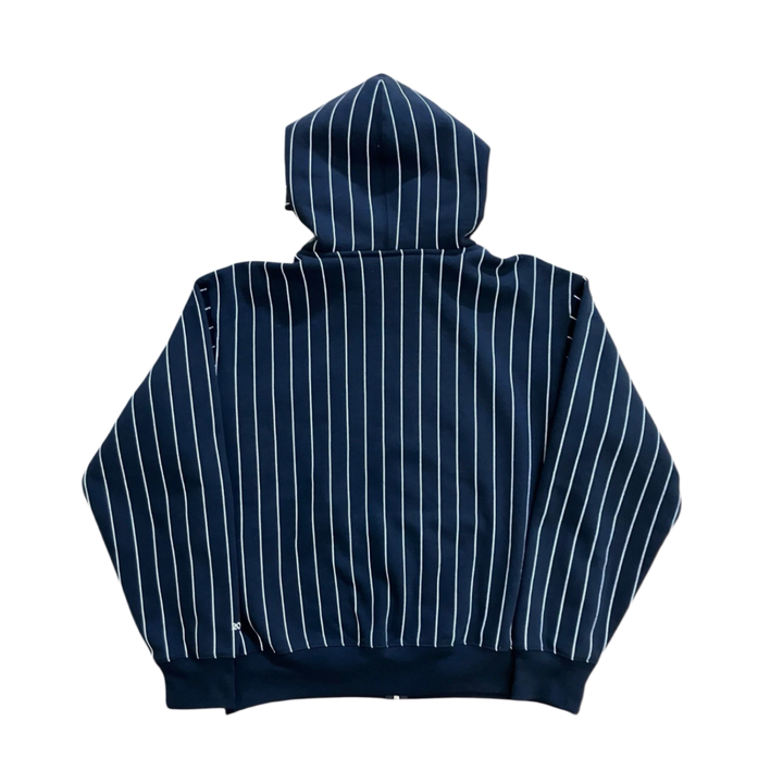 Supreme Devil S Logo Zip Up Hooded Sweatshirt Stripe