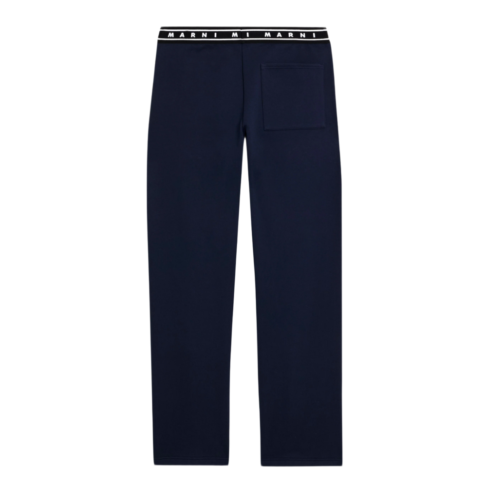 Marni 'Navy Blue' Logo Waistband Sweatpants