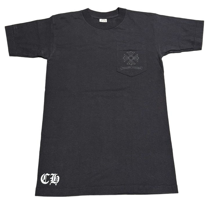 Chrome Hearts 'Tonal Plus Cross' Black Pocket Tee