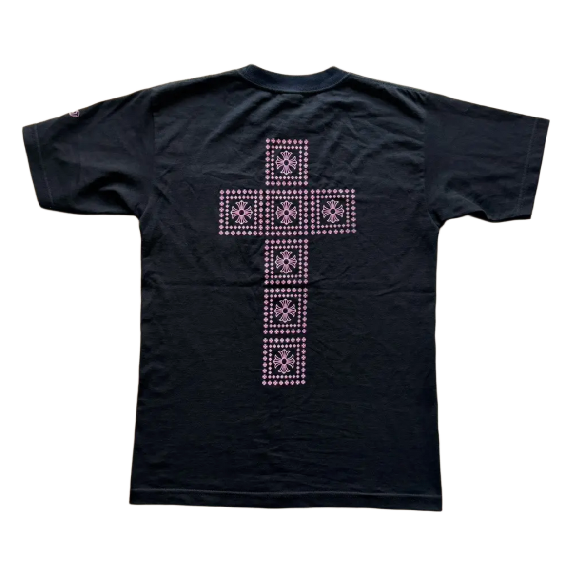 Chrome Hearts 'Black' Pink Plus Cross Vintage Tee