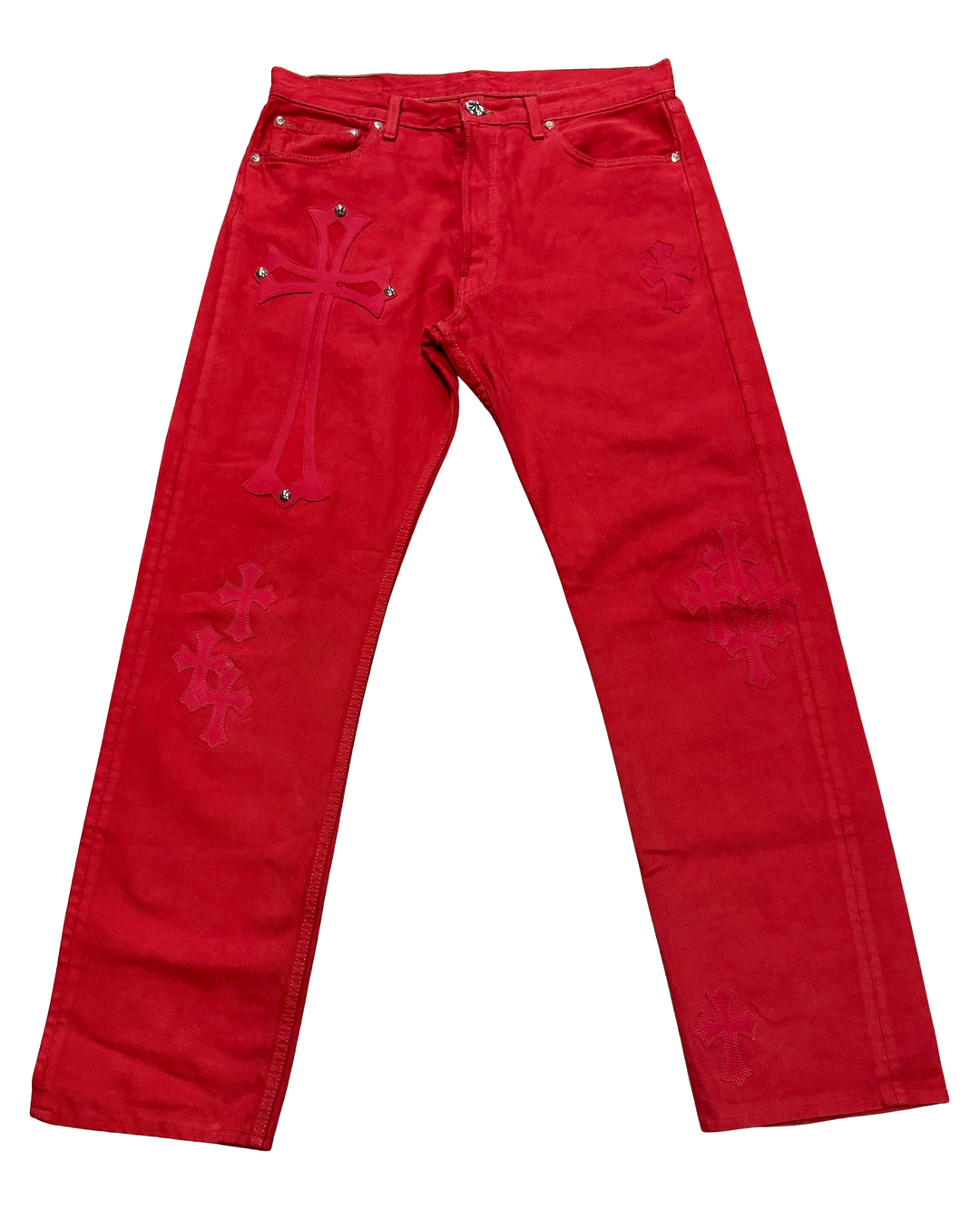 Chrome Hearts '15 patch' Red Jeans