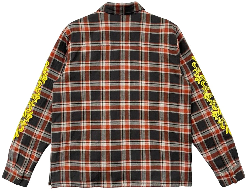 Chrome Hearts 'Yellow Cross Logo' Plaid Quilted Flannel