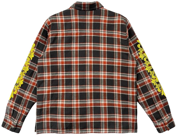 Chrome Hearts 'Yellow Cross Logo' Plaid Quilted Flannel